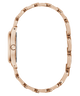 GUESS Ladies Rose Gold Tone Analog Watch case on a white background