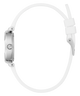 Side of GUESS Ladies White Silver Tone Analog Watch