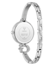 Silver Guess watch caseback  on a white background