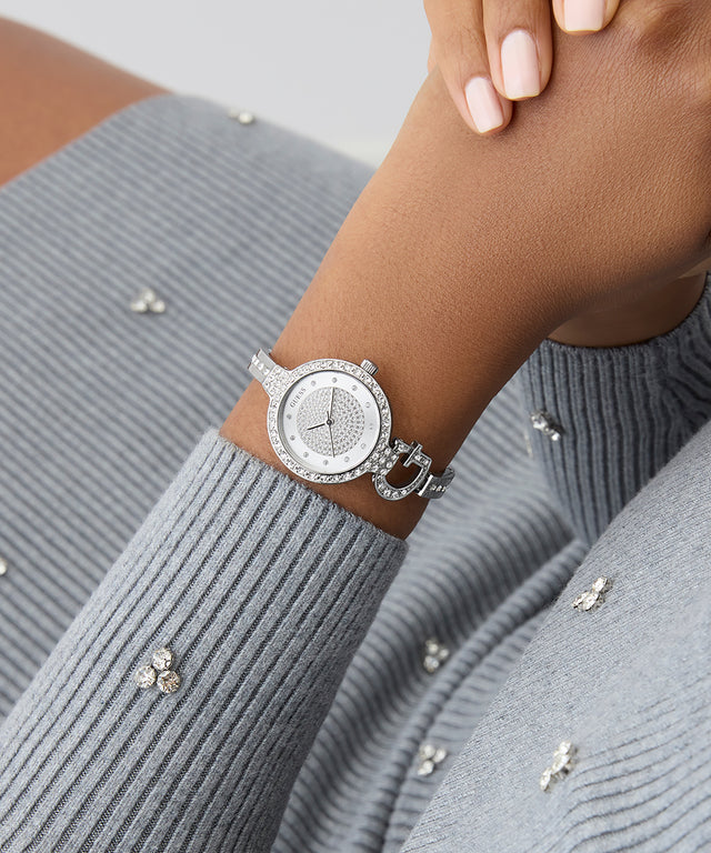 GUESS Ladies Giselle Silver Tone Analog Watch - GW0929L1 GUESS GUESS Ladies Giselle Silver Tone Analog Watch - GW0929L1 GUESS
