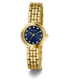 Gold watch with a blue face on a white background GW0930L4