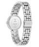 GUESS Ladies Silver Tone Analog Watch with metal band on a white background