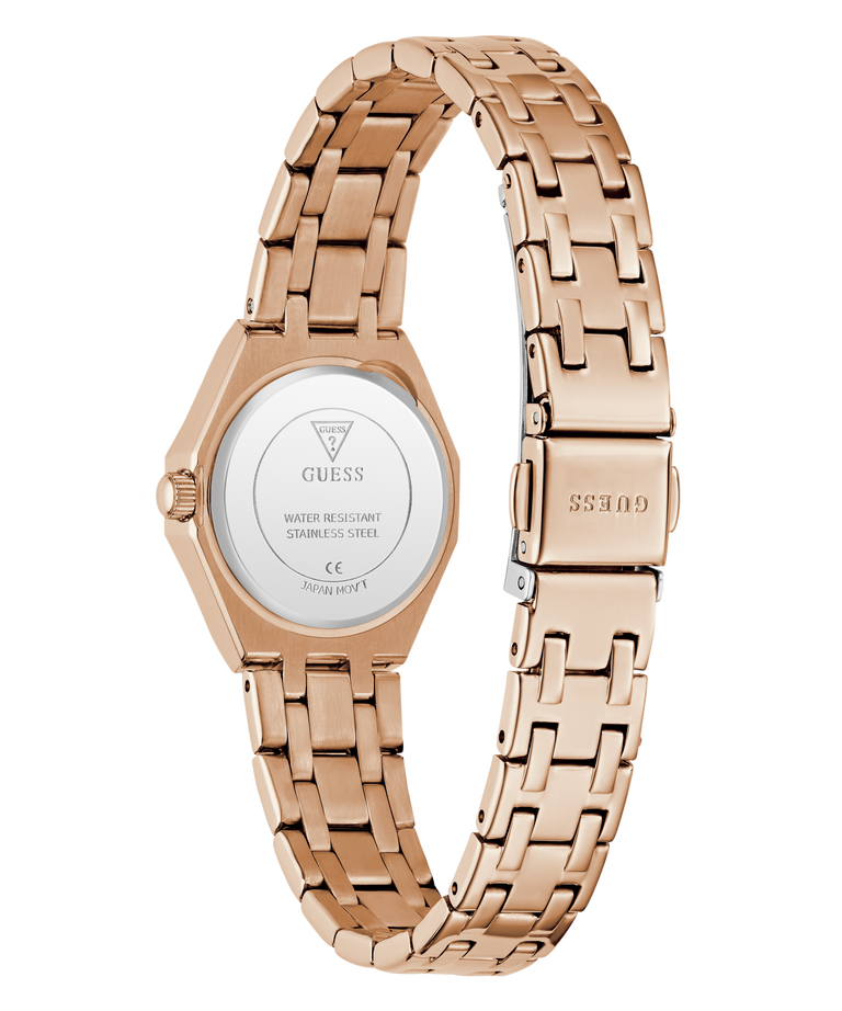 GUESS Ladies Rose Gold Tone Analog Watch GW0931L4  caseback
