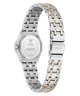 Two-tone silver and rose gold watch with visible brand logo on a white background