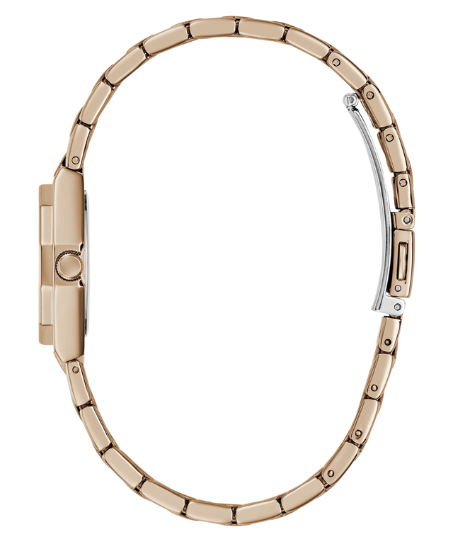 Gold watch band on a white background