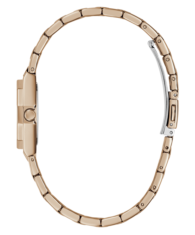 Gold watch band on a white background