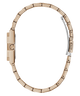 Gold watch band on a white background