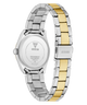 Two-tone silver and gold watch with Guess branding on a white background