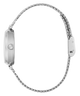 GUESS Ladies Silver Tone Analog Watch with chain strap on a white background
