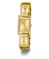 GUESS Ladies Gold Tone Analog Watch with a visible brand logo on a white background