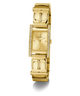 GUESS Ladies Gold Tone Analog Watch with a visible brand logo on a white background