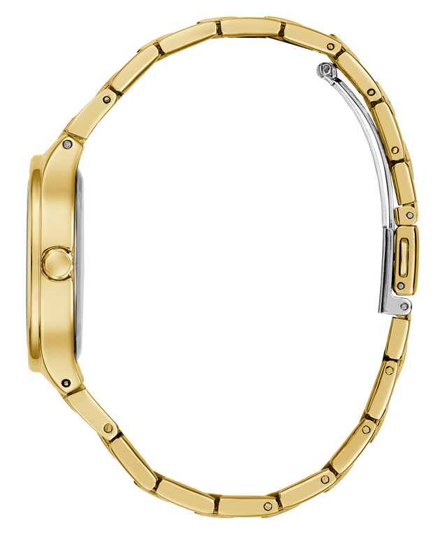 side of GUESS Ladies Gold Tone Analog Watch