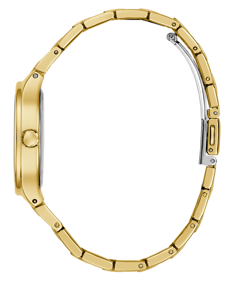 side of GUESS Ladies Gold Tone Analog Watch