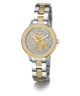 Two-toned watch with gold and silver design on a white background GUESS Ladies 2-Tone Analog Watch
