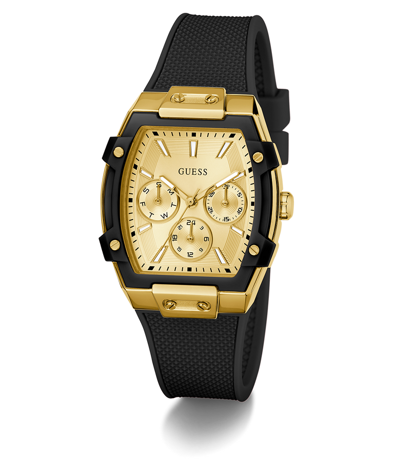 GUESS Ladies Black Gold Tone Multi-function Watch GW0945L2 angle