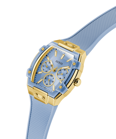 GUESS Ladies Blue Gold Tone Multi-function Watch lifestyle