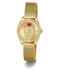 Limited Edition Day Of The Dead watch with skull and roses design on a white background