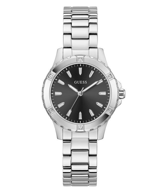 GUESS Ladies Silver Tone Analog Watch