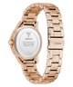 GUESS Ladies Rose Gold Tone Analog Watch with a visible brand logo on a white background