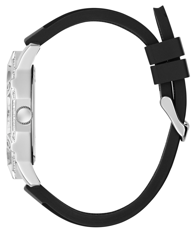 GUESS Mens Black Silver Tone Multi-function Watch side view