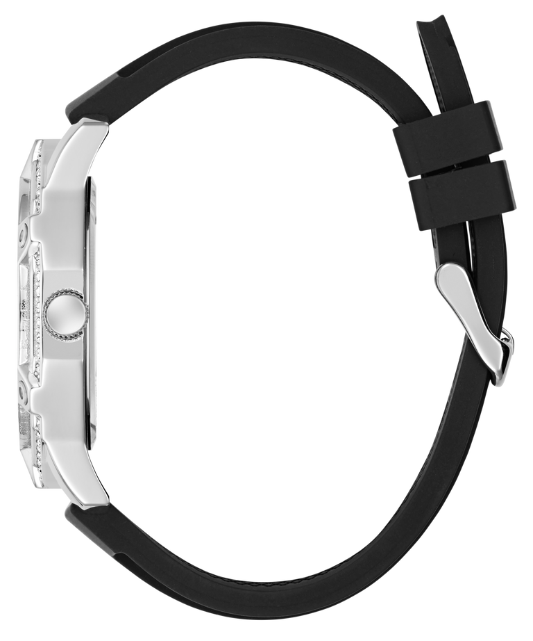 GUESS Mens Black Silver Tone Multi-function Watch side view