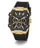 GUESS Mens Black Gold Tone Multi-function Watch GW0956G2 angle