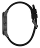 Black GUESS Mens Black Analog Watch with a strap on a white background