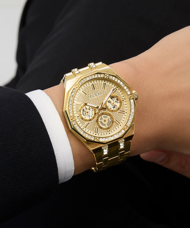 GUESS Mens Gold Tone Multi-function Watch - GW0960G2 GUESS GUESS Mens Gold Tone Multi-function Watch - GW0960G2 GUESS