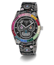 Colorful skull-themed Limited Edition Day Of The Dead watch with a black strap on a white background