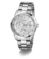 GUESS Mens Silver Tone Multi-function Watch on a white background
