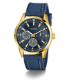 GUESS Mens Blue Gold Tone Multi-function Watch GW0964G2 angle