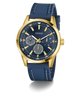GUESS Mens Blue Gold Tone Multi-function Watch GW0964G2 angle