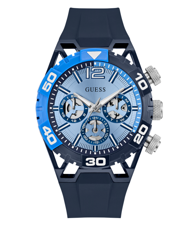 GW0966G1 GUESS Mens Blue Multi-function Watch on a white background