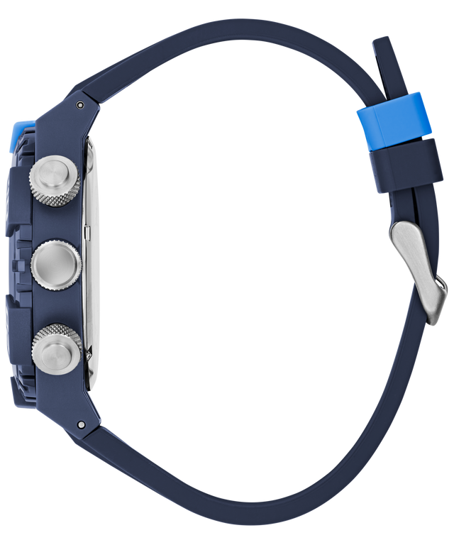 GW0966G1 GUESS Mens Blue Multi-function Watch with a strap on a white background