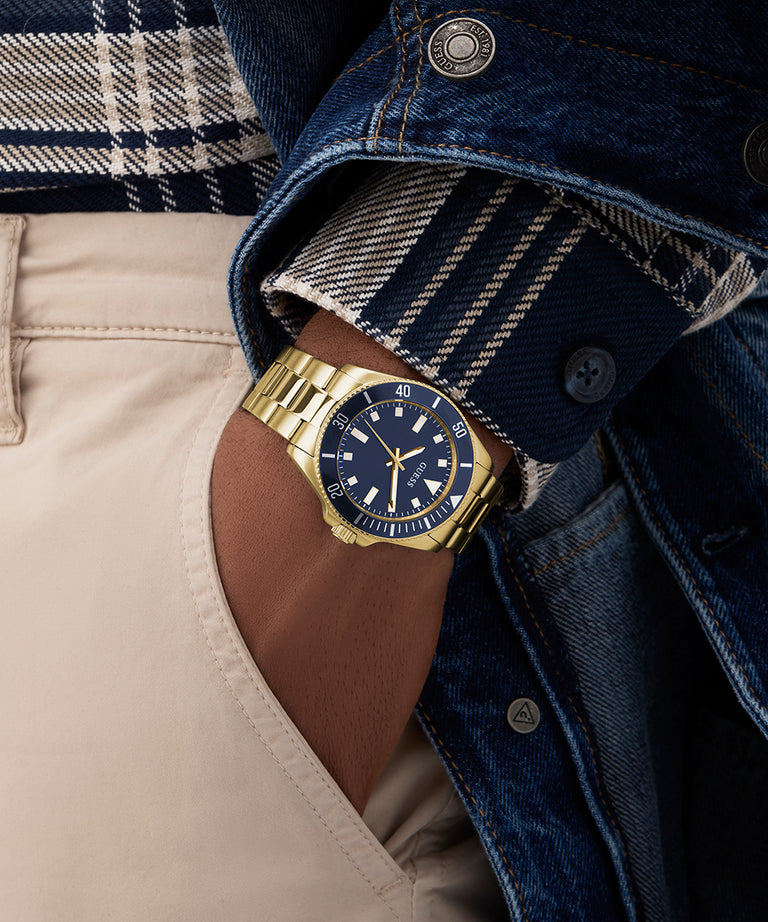 Guess Gold cliff blue dial watch - GW0968G2 GUESS Guess Gold cliff blue dial watch - GW0968G2 GUESS