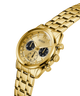 GUESS Mens Gold Tone Multi-function Watch with a visible brand logo on a white background lifestyle