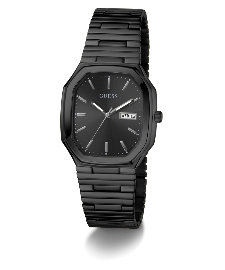 GUESS Mens Black Date Watch on a white background