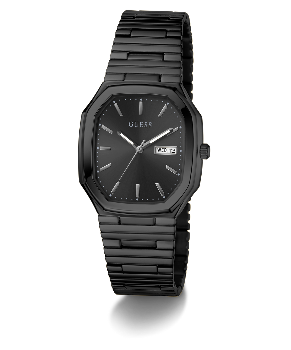 GUESS Mens Black Date Watch on a white background