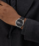 GUESS Mens Black Silver Tone Analog Watch GW0981G1 on model