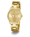 Gold watch with brand logo on a white background GUESS Ladies Gold Tone Analog Watch