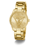 Gold watch with brand logo on a white background GUESS Ladies Gold Tone Analog Watch