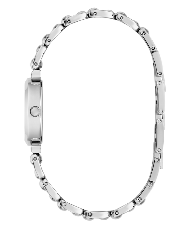 Silver bracelet on a white background