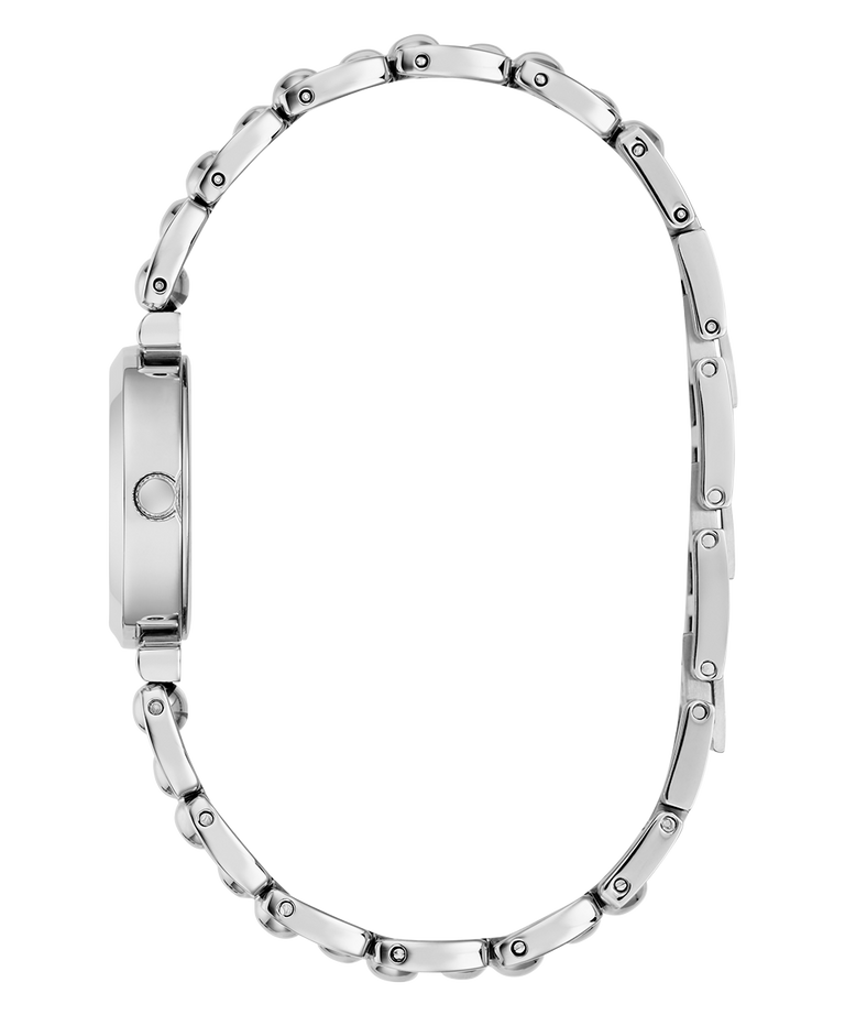 Silver bracelet on a white background