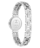 Silver GUESS Ladies Silver Tone Analog Watch GUESS Ladies Silver Tone Analog Watch with a detailed bracelet on a white background