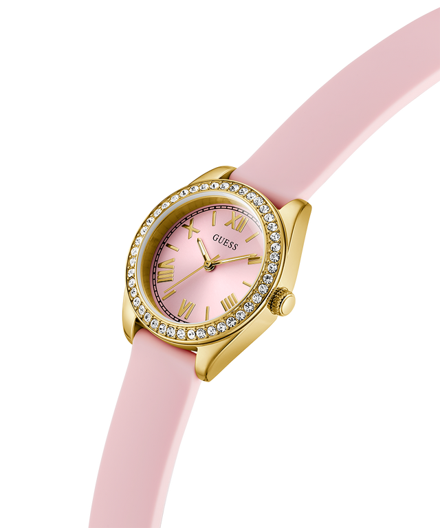 GUESS Ladies Mini Luna Pink Gold Tone Analog Watch - GW1000L2 GUESS Ladies Mini Luna Pink Gold Tone Analog Watch - GW1000L2