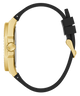 GUESS Mens Black Gold Tone Analog Watch