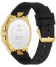 Gold and black watch with visible brand logo on a white background