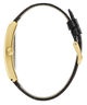 Gold and black bracelet on a white background