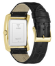 GUESS Mens BLACK GOLD TONE Analog Watch with visible brand logo on a white background
