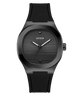 GUESS Mens BLACK Analog Watch with textured face on a white background